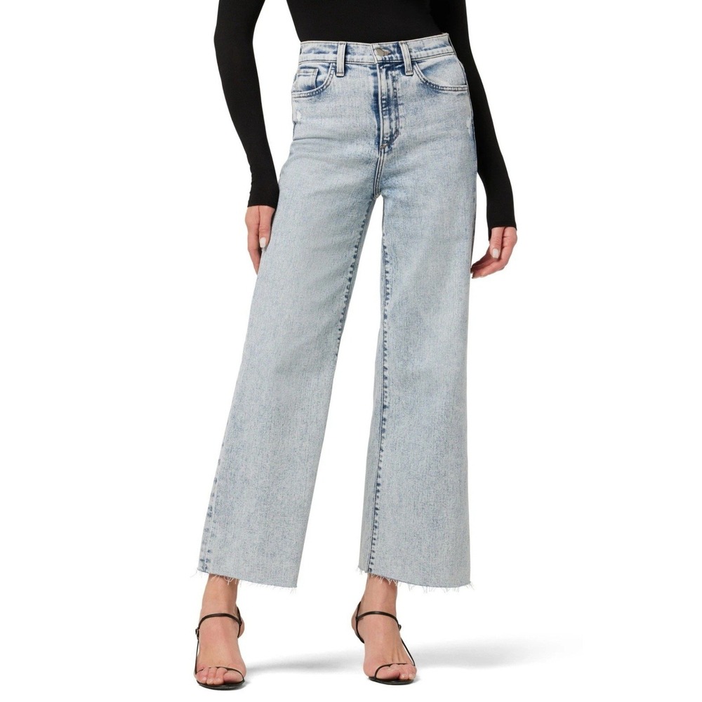 Joe's Jeans The Mia High Rise Wide Ankle‎ Clueless Acid Wash Jeans Womens 30